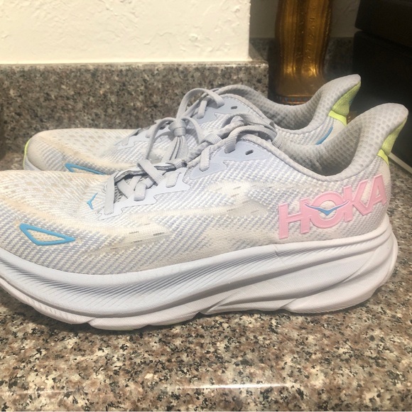 Hoka One One Shoes - Hoka One One Women's Athletic Shoes - White, Pink, and Blue